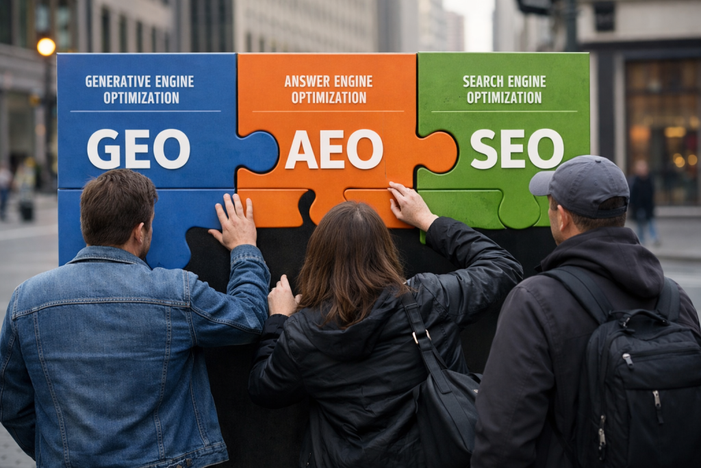GEO vs. AEO vs. SEO